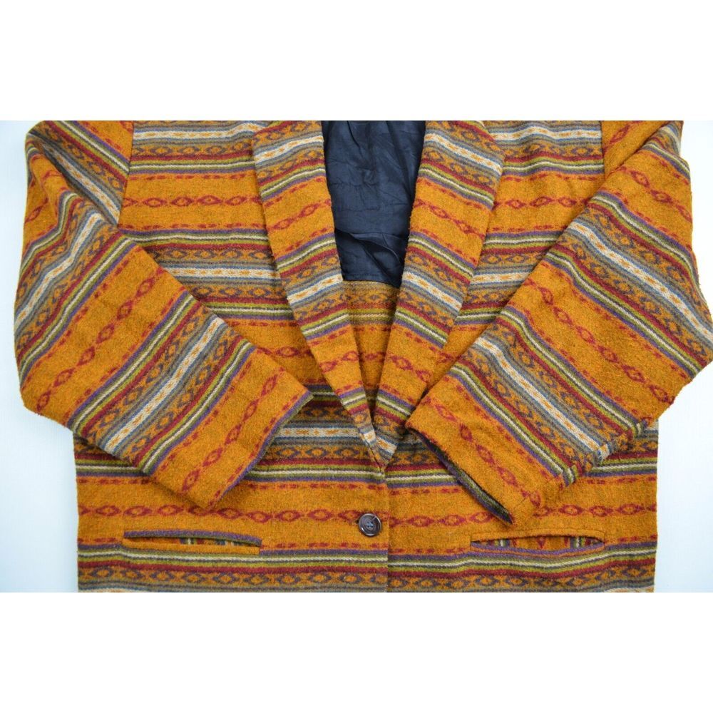 GSL‎ Vintage Blazer Women's M Southwestern Aztec Wool Blend USA - Picture 8 of 16